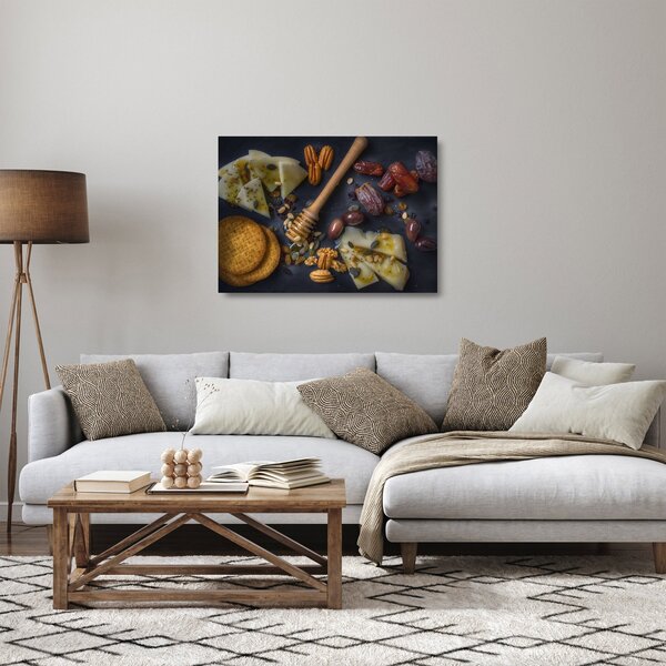 Obraz na szkle - z suszonymi owocami (70x50 cm)