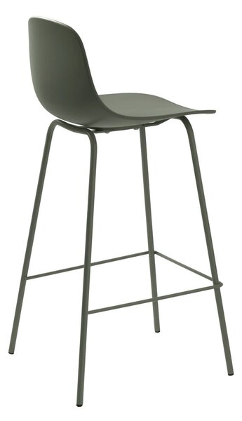 Plastikowy hoker w kolorze khaki (wysokość siedziska 67,5 cm) Whitby – Unique Furniture