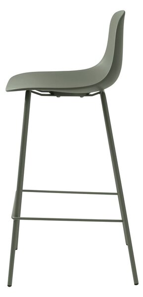 Plastikowy hoker w kolorze khaki (wysokość siedziska 67,5 cm) Whitby – Unique Furniture