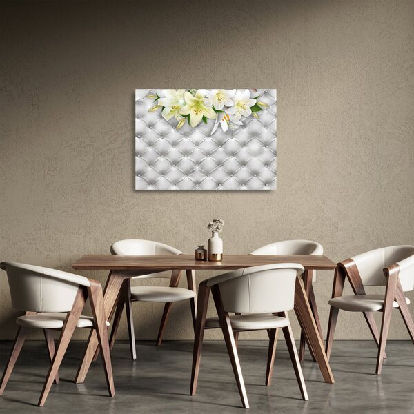 Obraz na szkle kwiatów lilii (70x50 cm)