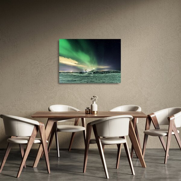 Obraz na szkle zorzy polarnej (70x50 cm)