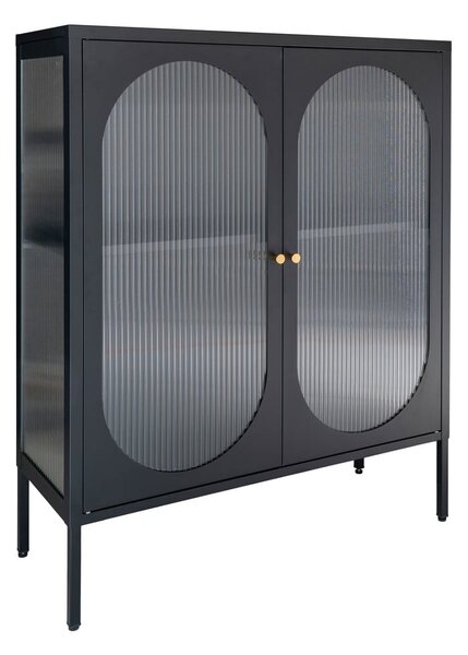 Czarna metalowa witryna 90x110 cm Adelaide – House Nordic