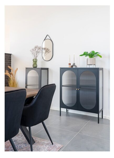 Czarna metalowa witryna 90x110 cm Adelaide – House Nordic