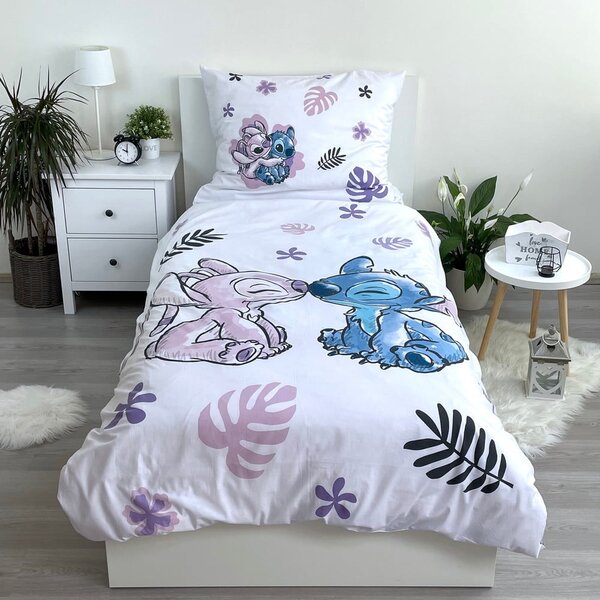Bawełniana dziecięca pościel jednoosobowa 140x200 cm Lilo and Stitch – Jerry Fabrics