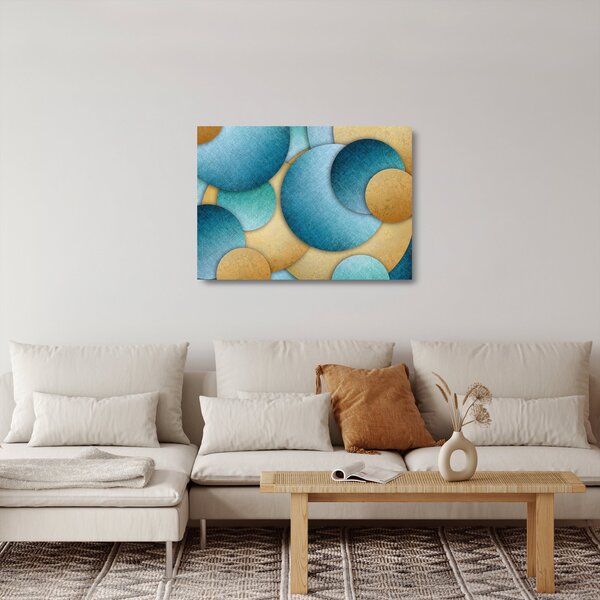 Obraz na szkle kręgów abstrakcji (70x50 cm)