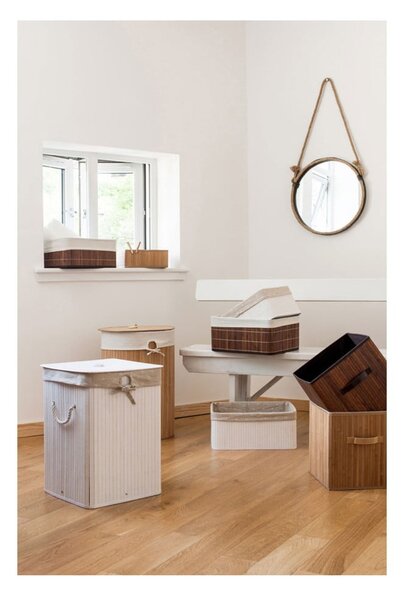 Drewniano-tekstylny kosz na pranie 62 l Kankyo – Premier Housewares