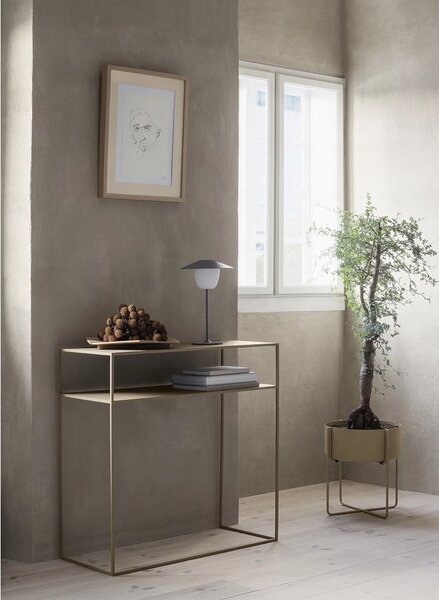 Ciemnoszara metalowa konsola 35x85 cm Fera – Blomus