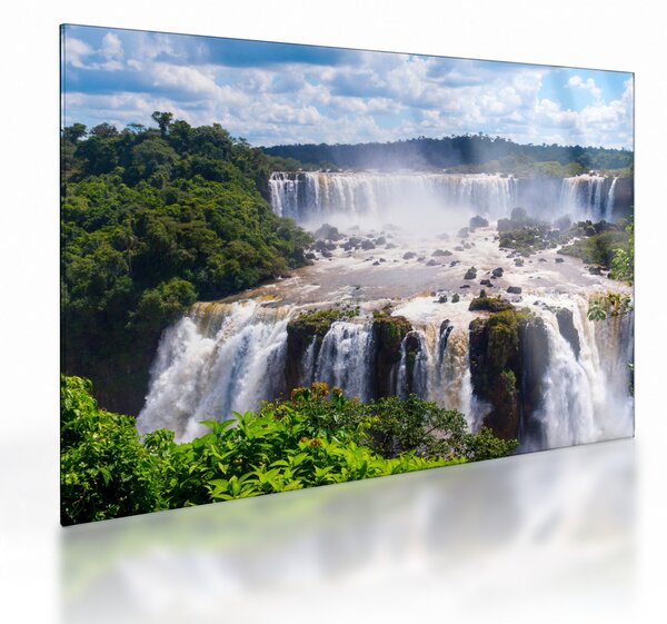 Obraz na szkle wodospadu Iguassu (70x50 cm)
