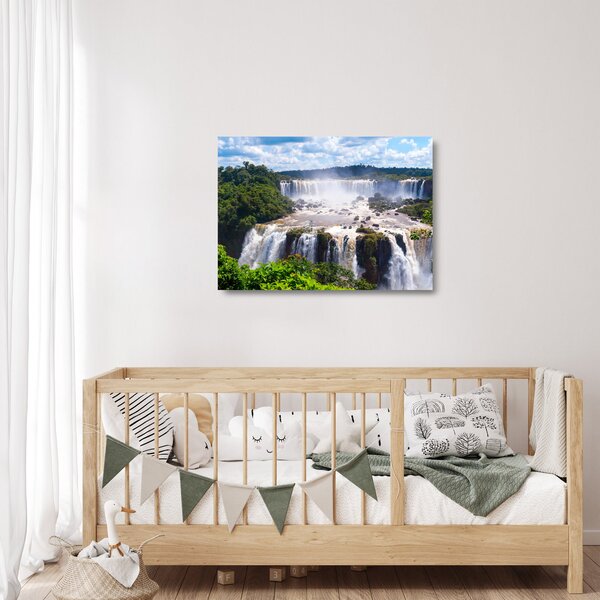 Obraz na szkle wodospadu Iguassu (70x50 cm)