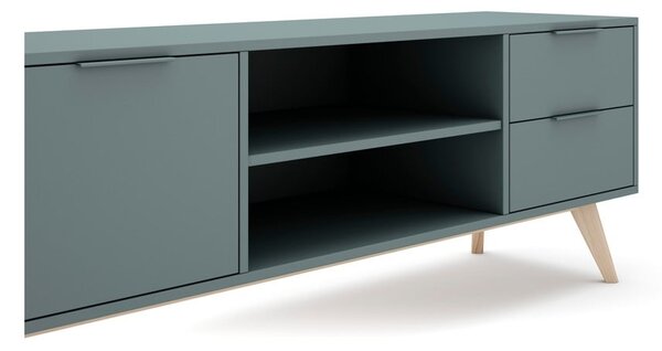 Szarozielona szafka pod TV 180x53x40 cm Pisco – Marckeric