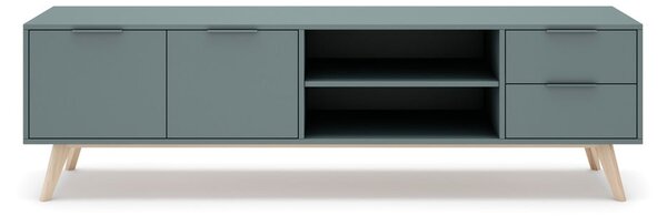 Szarozielona szafka pod TV 180x53x40 cm Pisco – Marckeric