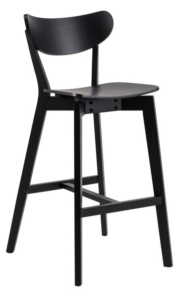 Czarne hokery z drewna kauczukowego zestaw 2 szt. 105 cm Roxby – Actona