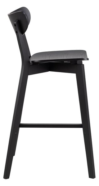 Czarne hokery z drewna kauczukowego zestaw 2 szt. 105 cm Roxby – Actona