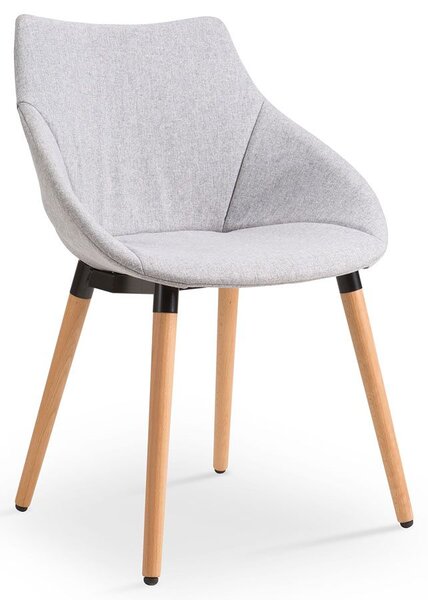 Skandynawskie krzesło tapicerowane Errol - popielate