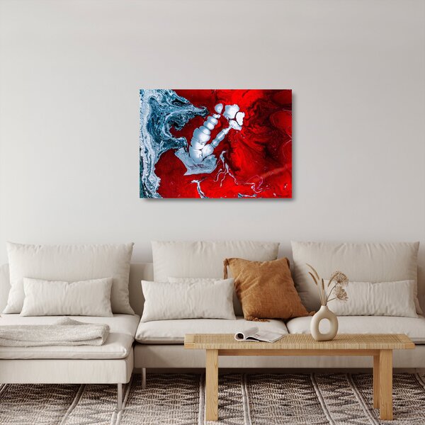 Obraz na szkle abstrakcyjnych plam (70x50 cm)