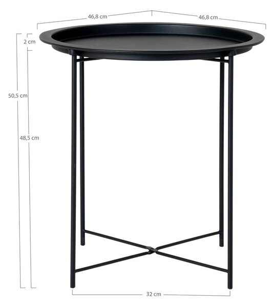 Metalowy okrągły stolik ø 47 cm Bastia – House Nordic