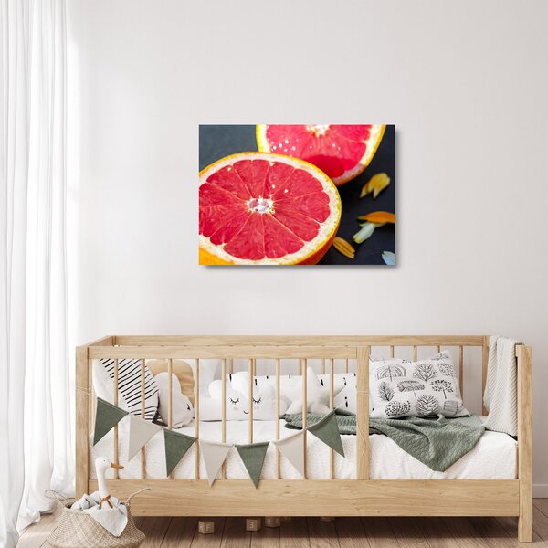 Obraz na szkle pokrojonych grejpfrutów (70x50 cm)