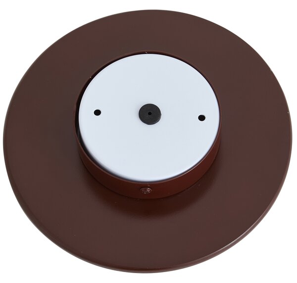 Retro Lampa Ścienna Brązowa z Opalowym Kloszem Okrągłym 20cm IP44 - Lila
