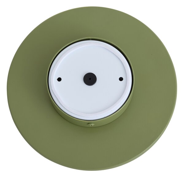 Retro Lampa ścienna zielona z okrągłym kloszem opalowym 20 cm IP44 - Lila