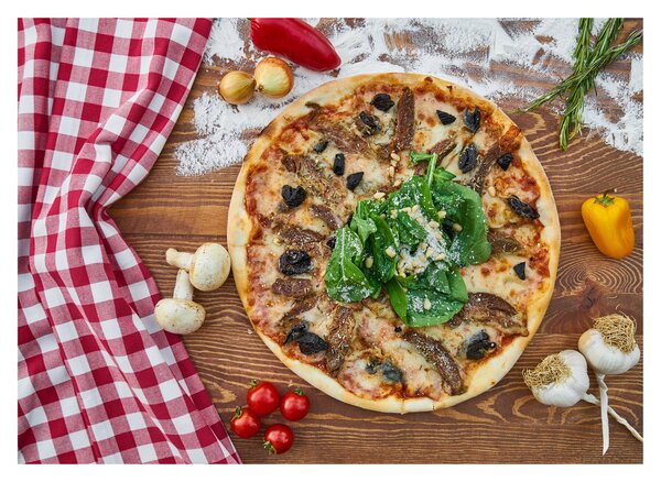 Obraz na szkle pizzy (70x50 cm)