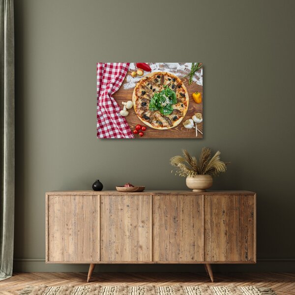 Obraz na szkle pizzy (70x50 cm)
