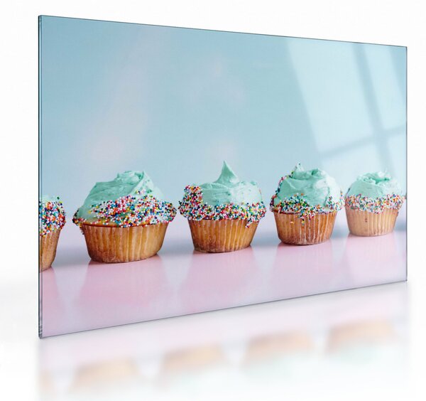 Obraz na szkle cupcakes (70x50 cm)