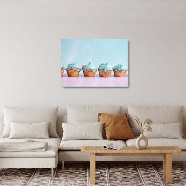 Obraz na szkle cupcakes (70x50 cm)