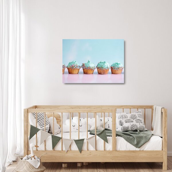 Obraz na szkle cupcakes (70x50 cm)