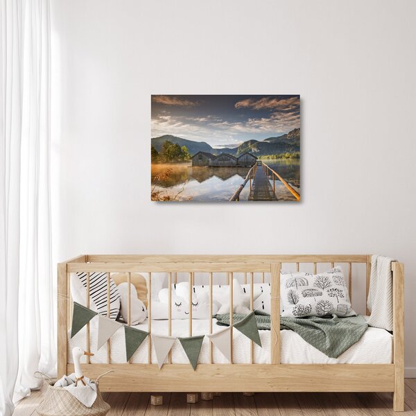 Obraz na szkle jeziora (70x50 cm)