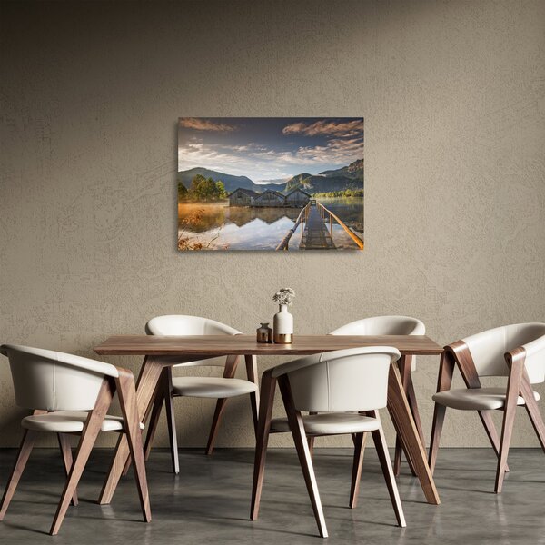 Obraz na szkle jeziora (70x50 cm)