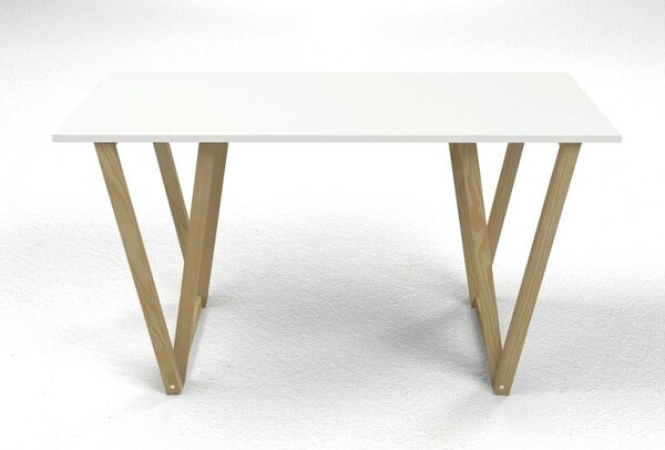Skandynawskie biurko Alto 2X - białe