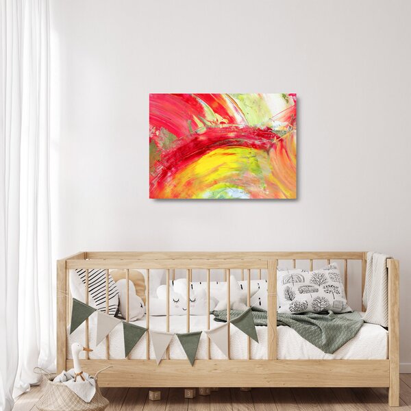 Obraz na szkle abstrakcji - malarstwo (70x50 cm)