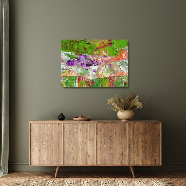Obraz na szkle abstrakcji - malarstwo (70x50 cm)