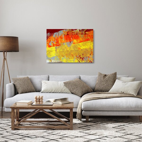 Obraz na szkle abstrakcji - malarstwo (70x50 cm)