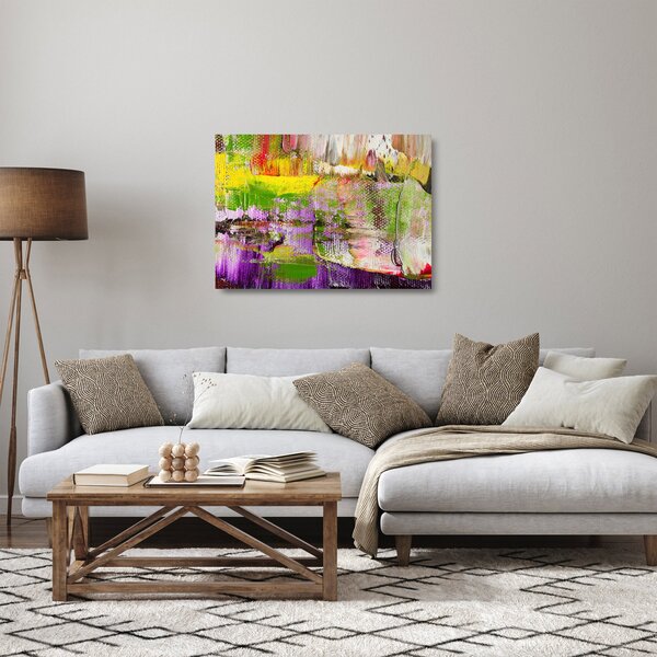 Obraz na szkle abstrakcji - malarstwo (70x50 cm)