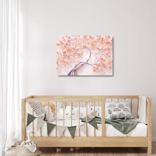Obraz na szkle kwiatów drzewa koralowego - abstrakcja (70x50 cm)