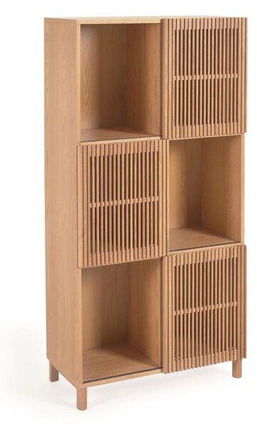 Regał w dekorze dębu z drzwiami przesuwnymi 85x170 cm Beyla – Kave Home