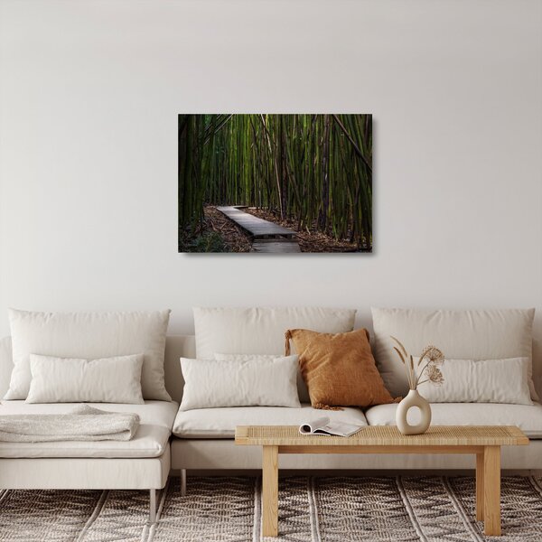 Obraz na szkle - Wśród bambusów (70x50 cm)