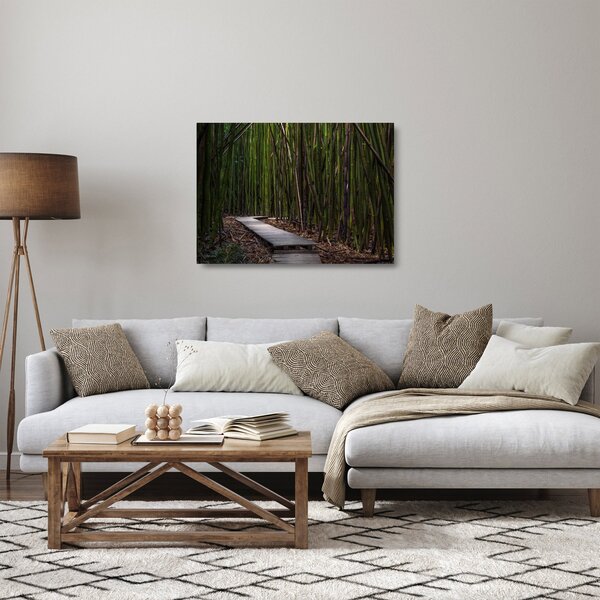Obraz na szkle - Wśród bambusów (70x50 cm)