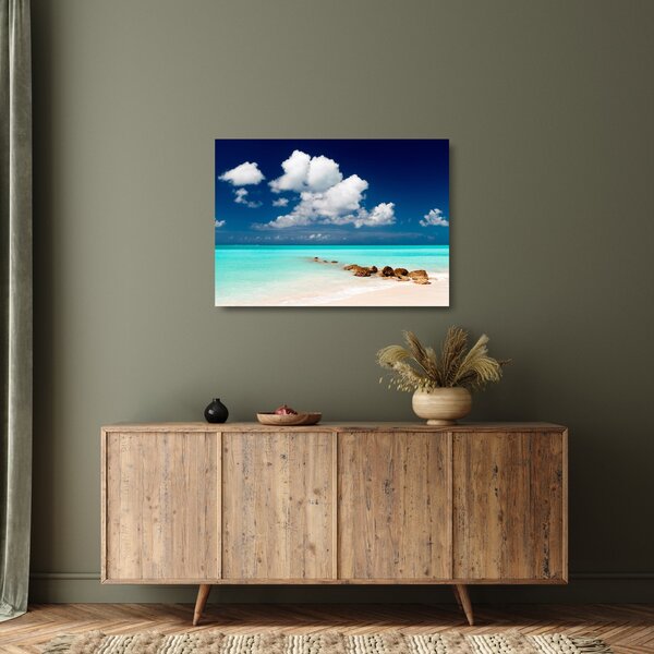 Obraz na szkle - Tropikalna plaża (70x50 cm)