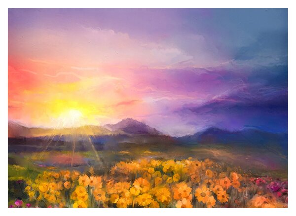 Obraz na szkle - O świcie (70x50 cm)