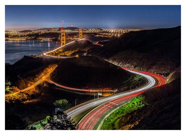 Obraz na szkle - Golden Gate Bridge (70x50 cm)