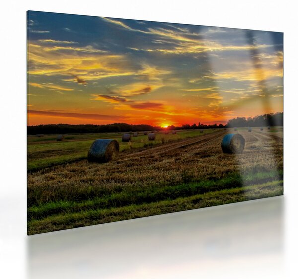 Obraz na szkle - Wiejskie bale (70x50 cm)