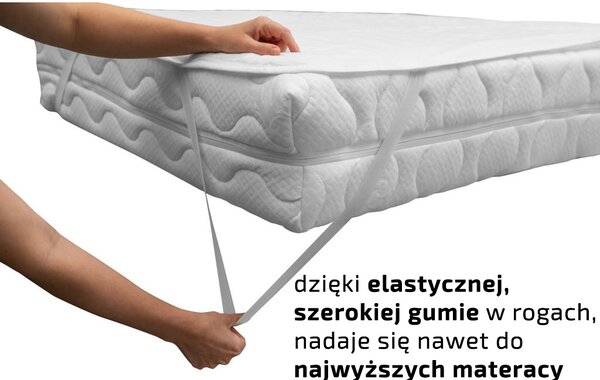 Nieprzemakalny ochraniacz na materac PIKOWANY do łóżeczka 60 x 120 cm