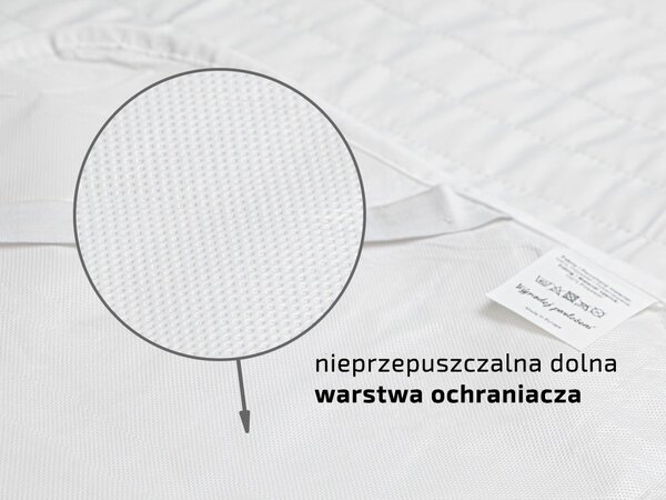 Nieprzemakalny ochraniacz na materac PIKOWANY do łóżeczka 60 x 120 cm