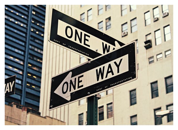 Obraz na szkle - New York ONE WAY (70x50 cm)