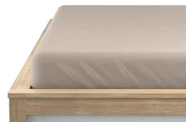 Prześcieradło Jersey cappuccino 90 x 200 cm