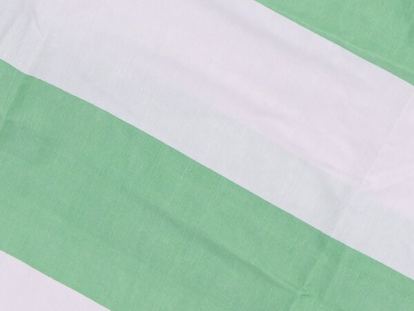 Pościel bawełniana STRIPES biało-zielona Rozmiar pościeli: 70 x 90 cm | 140 x 200 cm