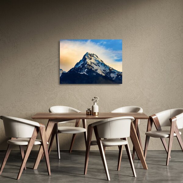 Obraz na szkle ośnieżonych gór, Nepal (70x50 cm)