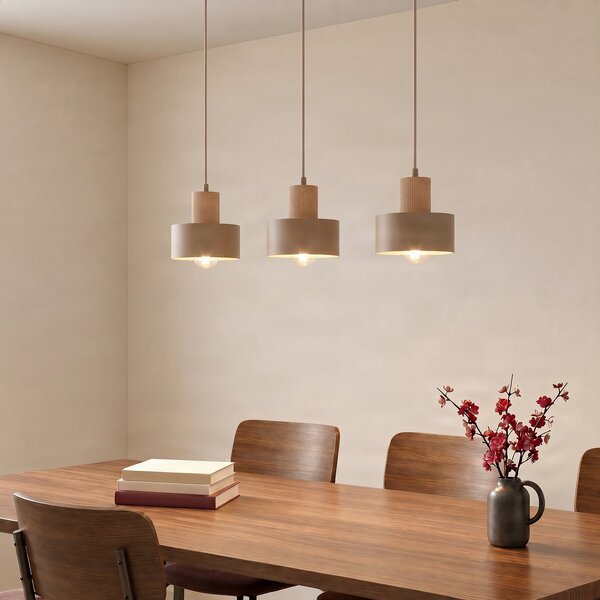 Lampa Wisząca SIGMA, Rif, ściemnialny, beżowy, salon, metal, nowoczesny